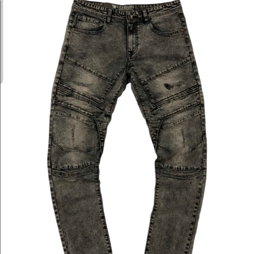 Genuine black wash denim jean